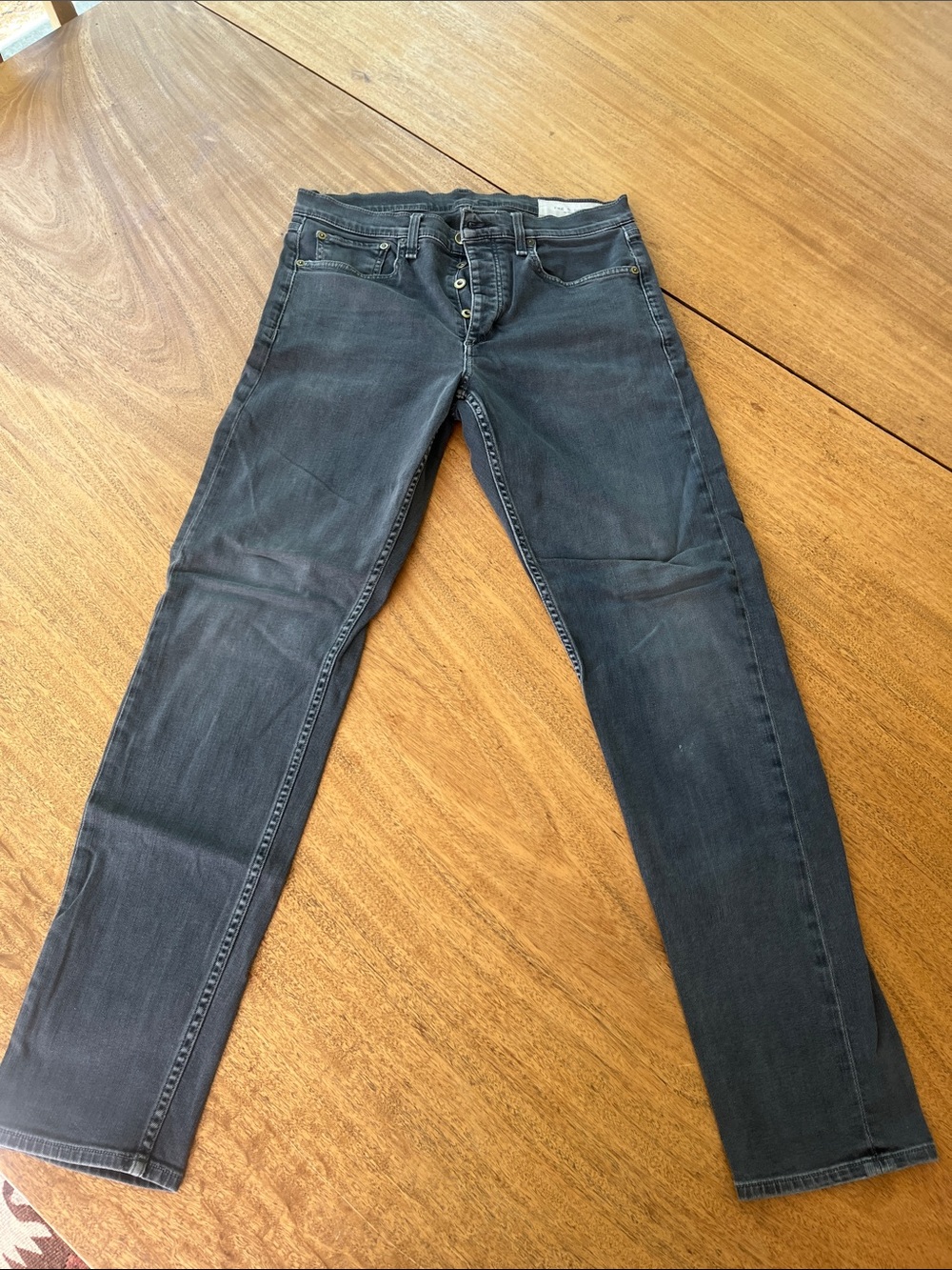 rag and bone Slim Grey wash mens jeans 32x31